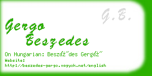 gergo beszedes business card